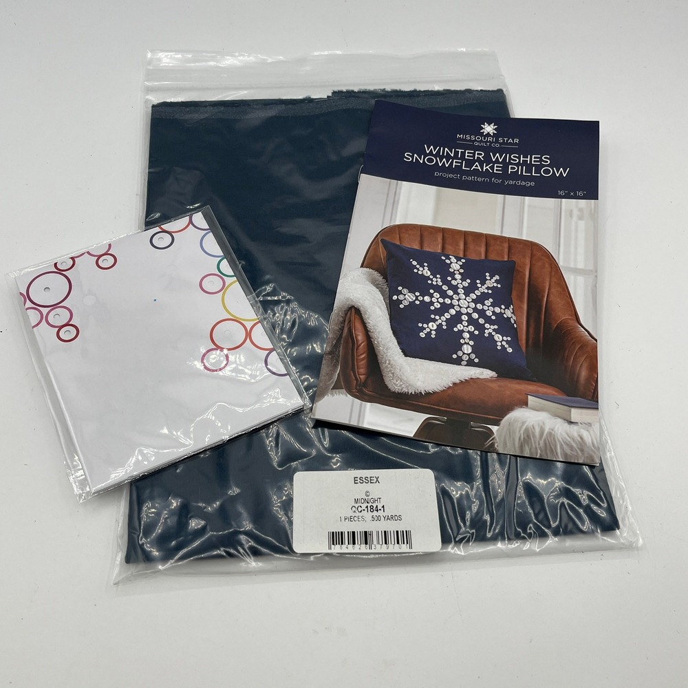 Missouri Star‎ Quilt Co Winter Wishes Snowflake Pillow Kit W/Fabric Quilt Craft